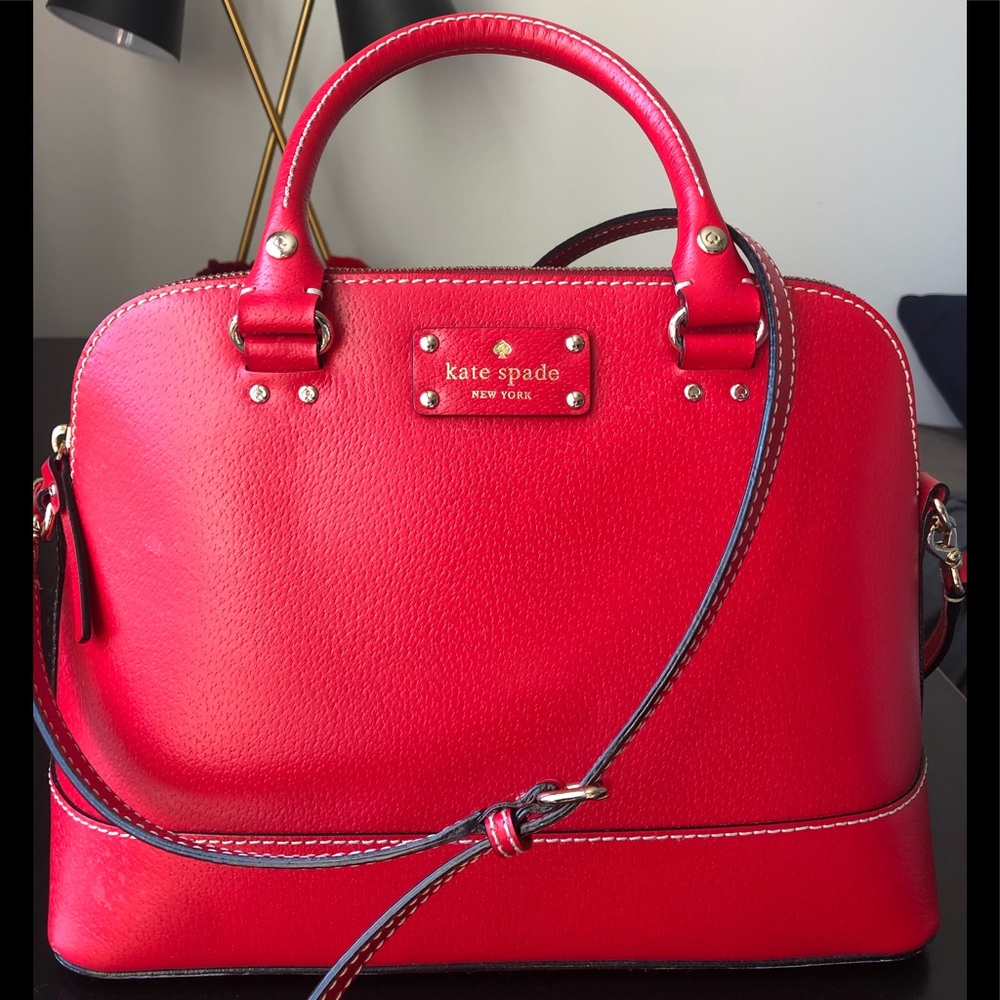 Kate Spade ♠️ Large Sylvia Red Crossbody Handbag